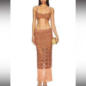 Retrofete Brown Crochet Top